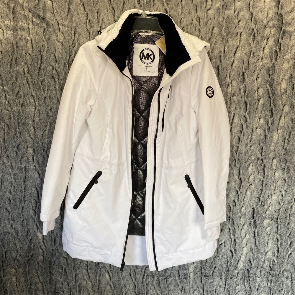 Michael Kors Quilted Lining Winter Jacket, White - Size S (NWT)